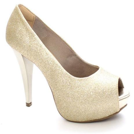 Compre Sapato Divalesi Peep Toe Social Dourado Online