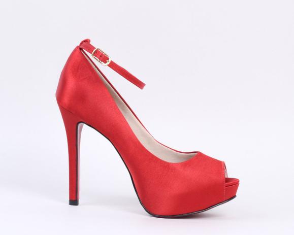 peep toe cetim
