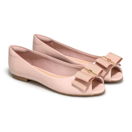 peep toe verniz nude