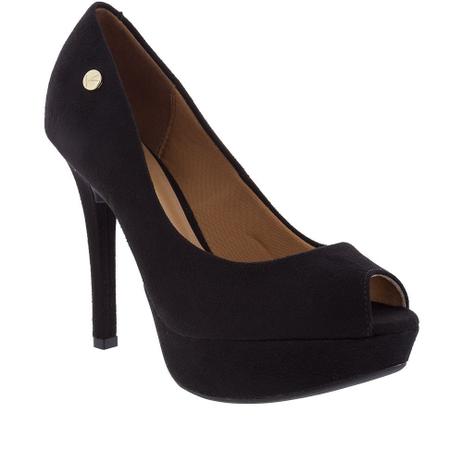 peep toe vizzano preto camurça