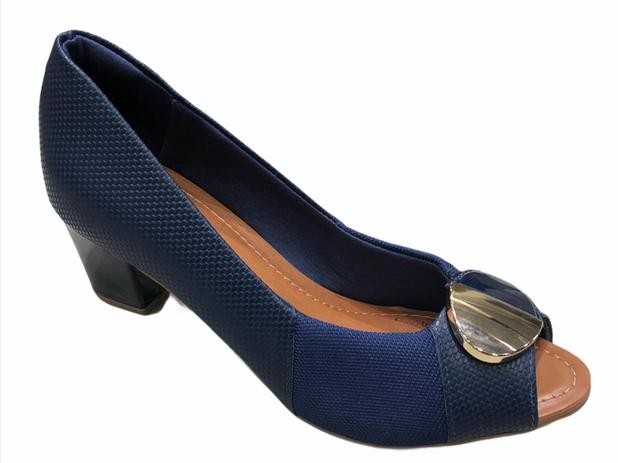 Peeptoe Baixo Usaflex AA2604 - Cor:Azul - Tamanho:34 - Peep Toe - Magazine  Luiza