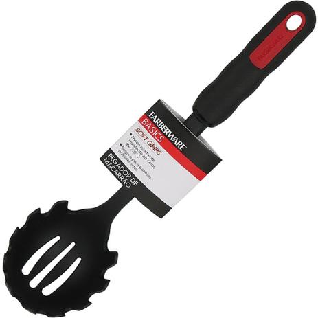 Menor preço em Pegador de Macarrão Farberware Soft Nylon Preta 33cm