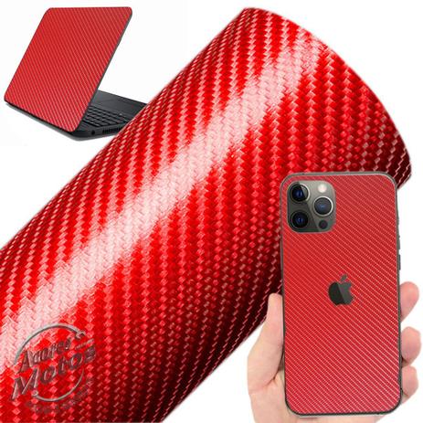 Pelicula Adesiva Fibra Carbono 4D Vermelho Para Envelopamento Automotivo - Alltak Menor preço em Pelicula Adesiva Fibra Carbono 4D Vermelho Para Envelopamento Automotivo - Alltak