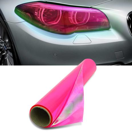 Película Adesivo Camaleão Rosa Lanterna e Farol 2m x 30cm Uso Universal Carros Motos Barcos Jet Skis - Solarium é boa?