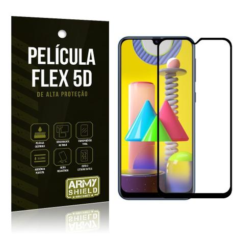 Película Flex 5D Cobre a Tela Toda Blindada Galaxy M31 - Armyshield -  Película para Celular - Magazine Luiza