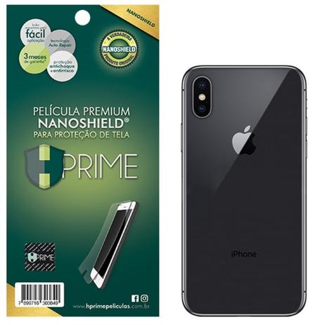 Pelicula Premium HPrime para Apple iPhone X / iPhone XS - VERSO - NanoShield Transparente Menor preço em Pelicula Premium HPrime para Apple iPhone X / iPhone XS - VERSO - NanoShield Transparente
