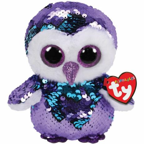Pelúcia Beanie Boos Paetê - Coruja Moonlight - DTC Menor preço em Pelúcia Beanie Boos Paetê - Coruja Moonlight - DTC