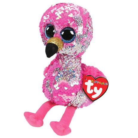 Pelúcia Beanie Boos Paetê - Flamingo Pinky - DTC Menor preço em Pelúcia Beanie Boos Paetê - Flamingo Pinky - DTC