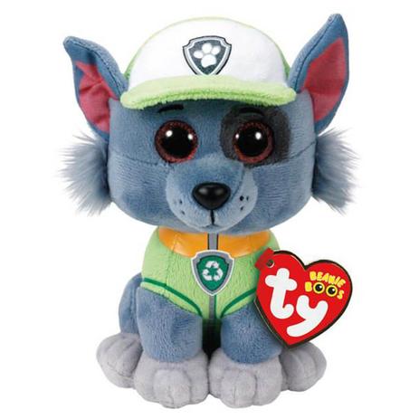 Pelúcia Beanie Boos Ty - Patrulha Canina - Rocky Menor preço em Pelúcia Beanie Boos Ty - Patrulha Canina - Rocky
