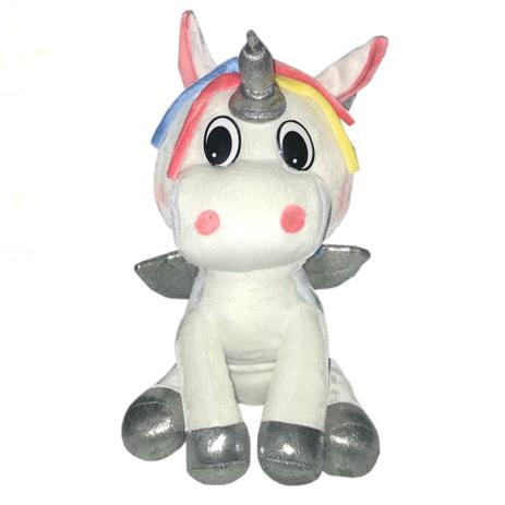Pelúcia de Unicórnio Branco Sentado Mega Fofo 4704 Menor preço em Pelúcia de Unicórnio Branco Sentado Mega Fofo 4704