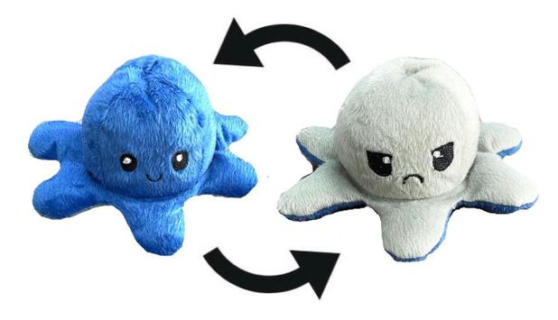 Pelúcia Polvo Reversível Humor Feliz e Bravo / Triste Tik Tok 20cm Azul/Cinza - LuckBaby Menor preço em Pelúcia Polvo Reversível Humor Feliz e Bravo / Triste Tik Tok 20cm Azul/Cinza - LuckBaby