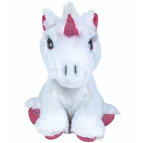 Pelúcia Unicórnio Glitter Branco - Buba Menor preço em Pelúcia Unicórnio Glitter Branco - Buba