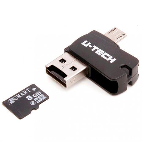 Pen Drive 16GB OTG 3 em 1 UTECH Preto Menor preço em Pen Drive 16GB OTG 3 em 1 UTECH Preto
