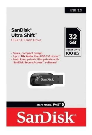 Pen Drive 32gb Cruzer Blade Ultra Shift Sandisk Menor preço em Pen Drive 32gb Cruzer Blade Ultra Shift Sandisk