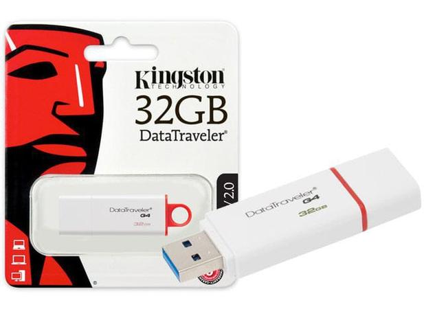 Pen Drive 32gb DTIG4/32GB USB 3.0 Datatraveler Generation 4 Branco/Vermelho Kingston Menor preço em Pen Drive 32gb DTIG4/32GB USB 3.0 Datatraveler Generation 4 Branco/Vermelho Kingston