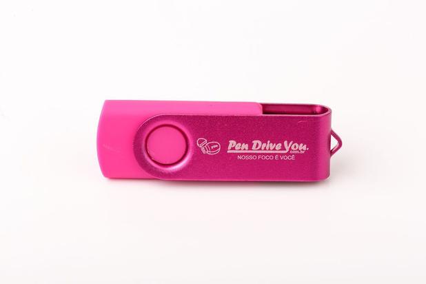 Pen Drive 32GB Giratório Full Color Pink - Pen drive you Menor preço em Pen Drive 32GB Giratório Full Color Pink - Pen drive you