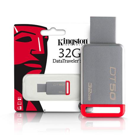 Pen Drive 32gb Usb 3.1 DataTraveler DT50/32GB Kingston Menor preço em Pen Drive 32gb Usb 3.1 DataTraveler DT50/32GB Kingston