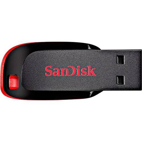 Pen Drive 64GB Sandisk Cruzer Blade Menor preço em Pen Drive 64GB Sandisk Cruzer Blade