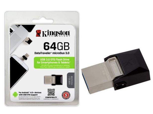 Pen Drive 64GB Smartphone Kingston DTDUO3/64GB DT Micro Duo USB e Micro USB 3.0 OTG é boa?