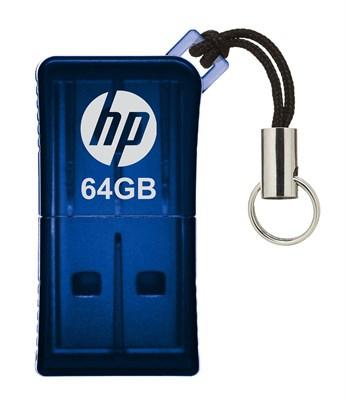 Pen Drive Hp 64Gb Azul Usb V165W Menor preço em Pen Drive Hp 64Gb Azul Usb V165W