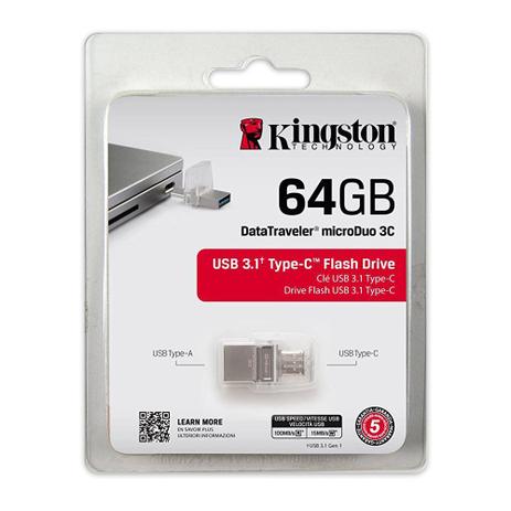 Pen Drive Kingston Data Traveler 64GB USB 3.0 DTDUO3/64GB Menor preço em Pen Drive Kingston Data Traveler 64GB USB 3.0 DTDUO3/64GB