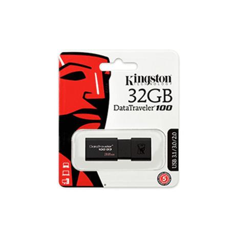 Pen Drive Kingston DT100G3 - 32GB Preto Menor preço em Pen Drive Kingston DT100G3 - 32GB Preto