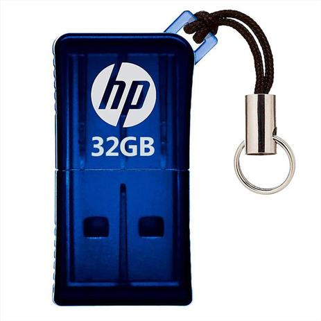 Pen Drive Mini Hp V165W 32Gb USB 2.0 Azul Menor preço em Pen Drive Mini Hp V165W 32Gb USB 2.0 Azul