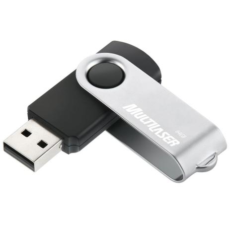 Pen Drive Multilaser Twist 64GB - PD590 - Preto Menor preço em Pen Drive Multilaser Twist 64GB - PD590 - Preto