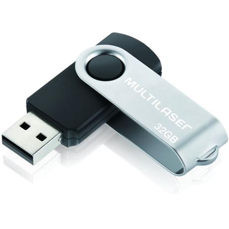 Pen Drive Multilaser Twist USB 2.0 32GB PD589 Preto Menor preço em Pen Drive Multilaser Twist USB 2.0 32GB PD589 Preto