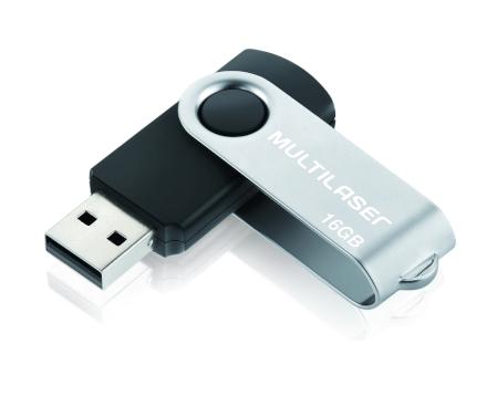Pen Drive Twist 16GB Preto Multilaser - PD588 Menor preço em Pen Drive Twist 16GB Preto Multilaser - PD588