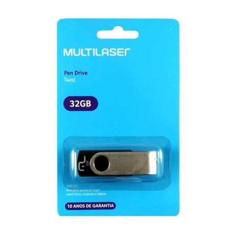 Pen Drive Twist 32gb Multilaser PD589 Menor preço em Pen Drive Twist 32gb Multilaser PD589
