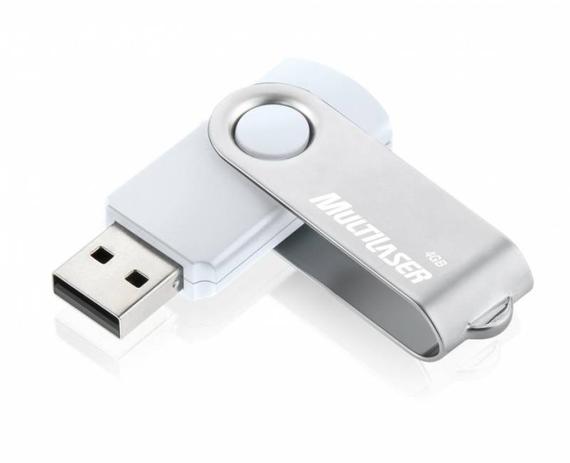 Pen Drive Twist Multilaser - 4GB Branco Menor preço em Pen Drive Twist Multilaser - 4GB Branco