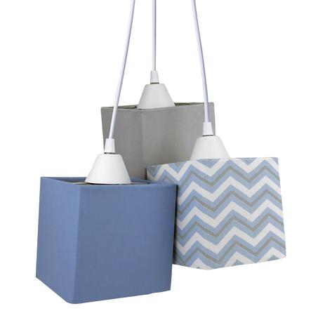 Pendente 3 Quadradinhos Azul E Cinza Quarto Bebê Infantil Menino - Potinho de mel Menor preço em Pendente 3 Quadradinhos Azul E Cinza Quarto Bebê Infantil Menino - Potinho de mel