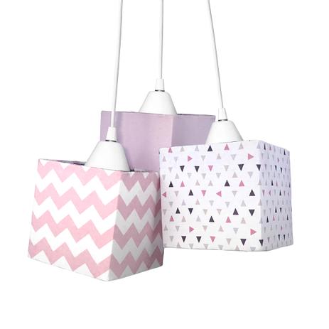 Pendente 3 Quadradinhos Rosa Quarto Bebê Infantil Menina - Potinho de mel Menor preço em Pendente 3 Quadradinhos Rosa Quarto Bebê Infantil Menina - Potinho de mel