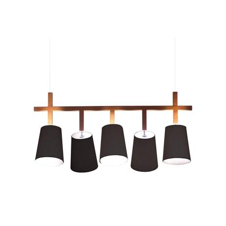 Pendente 5 Cúpulas Móbile Tom Luz Iluminação Algodão Preto Menor preço em Pendente 5 Cúpulas Móbile Tom Luz Iluminação Algodão Preto