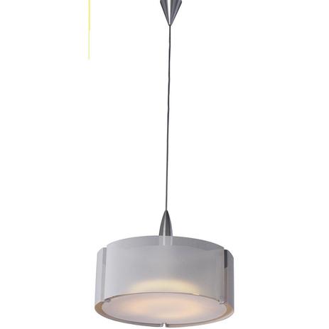 Pendente Aço Alum Acril 45Cm x 35Cm 1 x e27 Prata Branco e Cromado - Bella iluminação Menor preço em Pendente Aço Alum Acril 45Cm x 35Cm 1 x e27 Prata Branco e Cromado - Bella iluminação