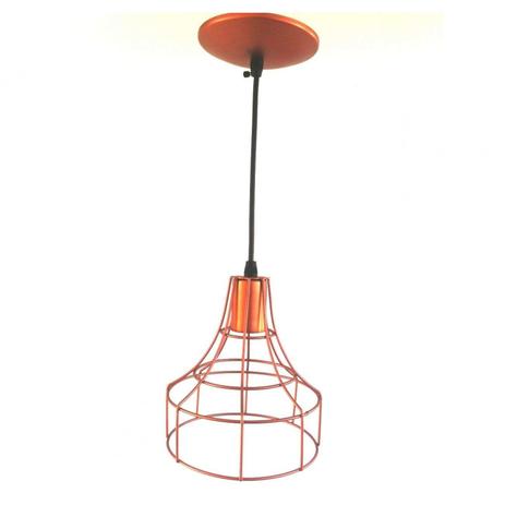 Pendente Aço Aramado Lanterna Grande Isadora Design Cobre Menor preço em Pendente Aço Aramado Lanterna Grande Isadora Design Cobre
