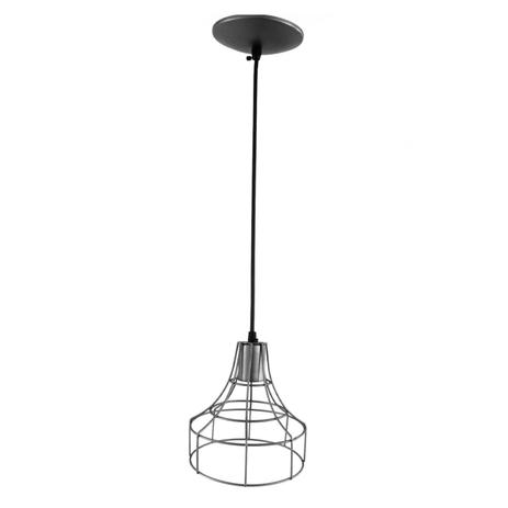 Pendente Aço Aramado Lanterna Pequeno Isadora Design Preto Menor preço em Pendente Aço Aramado Lanterna Pequeno Isadora Design Preto