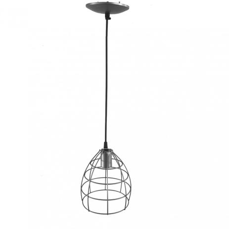 Pendente Aço Aramado Oval Grande Isadora Design Preto Menor preço em Pendente Aço Aramado Oval Grande Isadora Design Preto