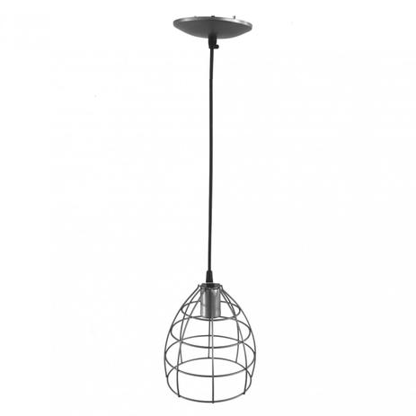 Pendente Aço Aramado Oval Médio Isadora Design Preto Menor preço em Pendente Aço Aramado Oval Médio Isadora Design Preto
