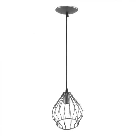 Pendente Aço Aramado Peão Médio Isadora Design Preto Menor preço em Pendente Aço Aramado Peão Médio Isadora Design Preto