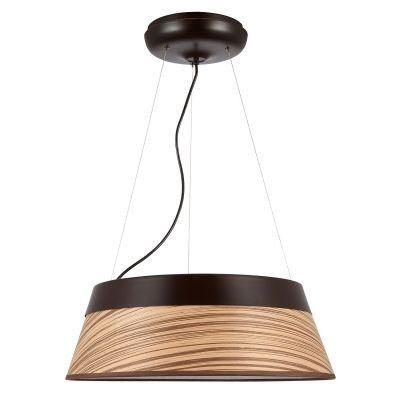 Pendente Aço Laminado em Madeira LED 26W - Bella iluminação Menor preço em Pendente Aço Laminado em Madeira LED 26W - Bella iluminação