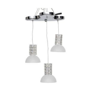 Pendente aço vidro cristal 32cm 220v 3xg4 cromado tr br - Bella iluminação Menor preço em Pendente aço vidro cristal 32cm 220v 3xg4 cromado tr br - Bella iluminação