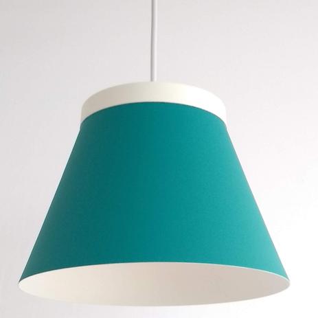 Pendente Alumínio Cônico Jep Isadora Design Azul/Branco Menor preço em Pendente Alumínio Cônico Jep Isadora Design Azul/Branco