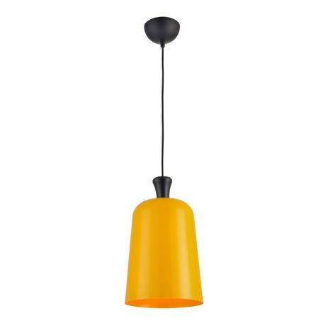 Pendente Alumínio Cúpula 23cm Bell Avant Amarelo/Preto Fosco Menor preço em Pendente Alumínio Cúpula 23cm Bell Avant Amarelo/Preto Fosco