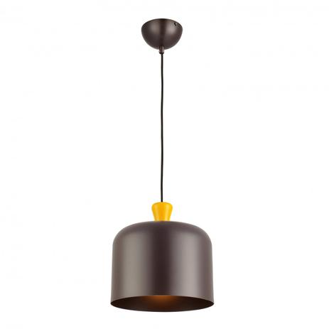 Pendente Alumínio Cúpula 28cm Bell Avant Café/Amarelo Menor preço em Pendente Alumínio Cúpula 28cm Bell Avant Café/Amarelo