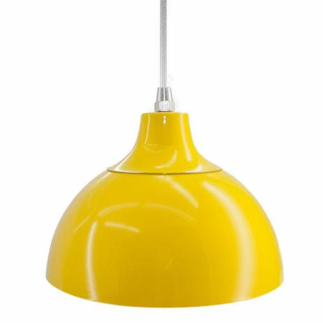 Pendente Alumínio Cúpula 7” Amarelo Skylux CL835 Menor preço em Pendente Alumínio Cúpula 7” Amarelo Skylux CL835
