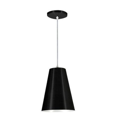 Pendente Alumínio Cúpula Cone Preto Grande Skylux CL822 Menor preço em Pendente Alumínio Cúpula Cone Preto Grande Skylux CL822