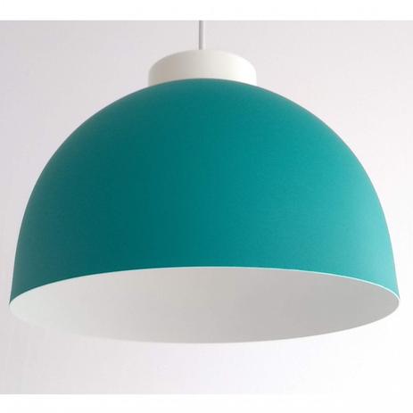 Pendente Alumínio Redondo Luns Isadora Design Azul/Branco Menor preço em Pendente Alumínio Redondo Luns Isadora Design Azul/Branco