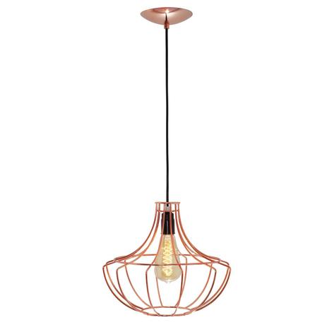 Pendente Aramado Oval 32cm Auremar Cobre Menor preço em Pendente Aramado Oval 32cm Auremar Cobre